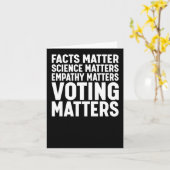 Carte Faits Science S Voter S Libéral Démocrate Sticker (Fleur jaune)
