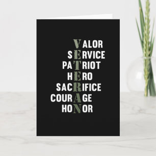 Carte Faits sur les anciens combattants Heureux Soutien