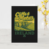 Carte Falaises de Moher Irlande Vacances Rétro Monument (Fleur jaune)