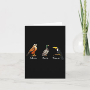 Carte Falcon Canard Toucan Birds Subtil Anti Trump