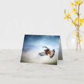 Carte Falcon Soaring in the Sky (Fleur jaune)