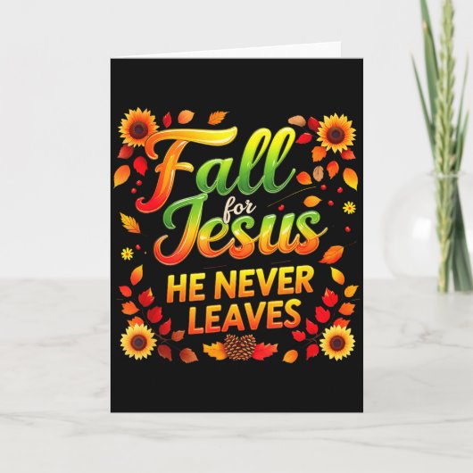 Carte Fall Christian Thanksgiving Autumn Jesus My Favour (Devant)