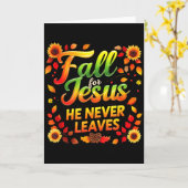 Carte Fall Christian Thanksgiving Autumn Jesus My Favour (Fleur jaune)