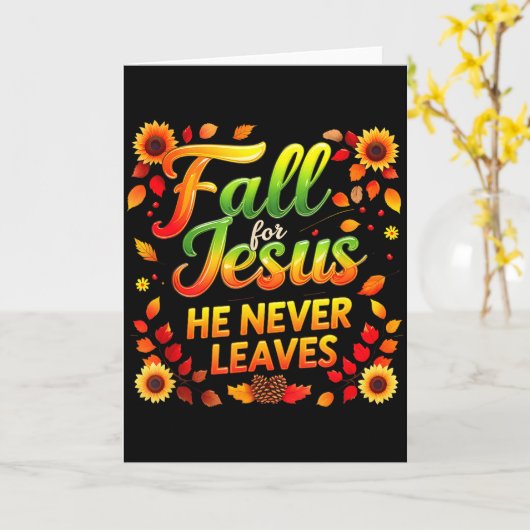 Carte Fall Christian Thanksgiving Autumn Jesus My Favour (Fleur jaune)