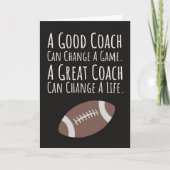Carte Fall Football Cards Thank You Coach From The Team (Devant)