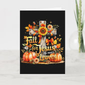 Carte Fall For Jesus Christian Pumpkin Autumn Cross (Devant)