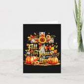 Carte Fall For Jesus Christian Pumpkin Autumn Cross (Devant)