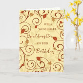 Carte Fall Leaves Grand-fille Anniversaire (Fleur jaune)
