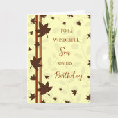 Carte Fall Leaves Son anniversaire (Devant)