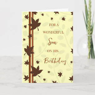 Carte Fall Leaves Son anniversaire