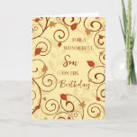 Carte Fall Leaves Son anniversaire<br><div class="desc">Carte d'anniversaire pour fils avec un anniversaire d'automne avec des feuilles d'automne design et verset réfléchi.</div>