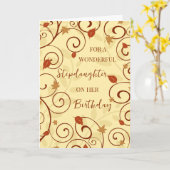 Carte Fall Leaves Stepgirl Anniversaire (Fleur jaune)