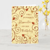 Carte Fall Leaves Stepsoeur Anniversaire (Fleur jaune)