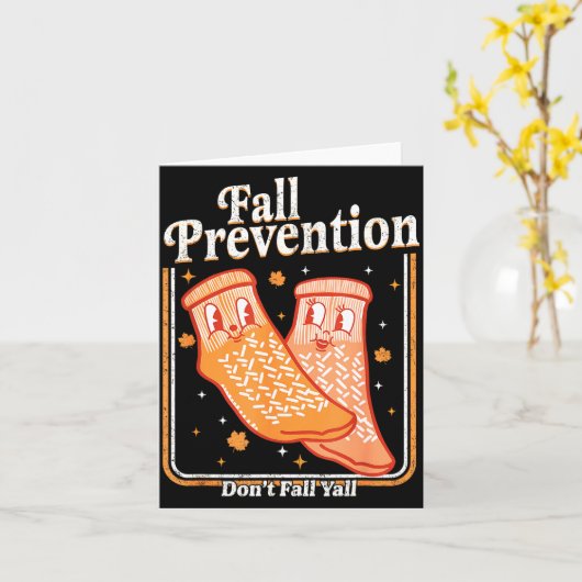 Carte Fall Prevention Don't Fall Y'all Physical Therapy (Fleur jaune)