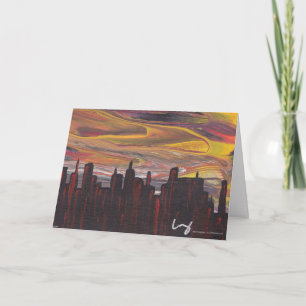 Carte "Fallen City" Happy Birthday Greeting Card