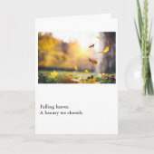 Carte Falling Leaves a Beauty We Cherish (Devant)