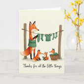 Carte familiale Chaussettes rayées (Fleur jaune)