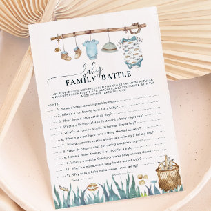 Carte Famille Battle Reel Amusant Pêcheur Douche Jeu