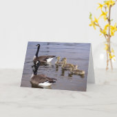 Carte Famille canadienne d'oie (Fleur jaune)