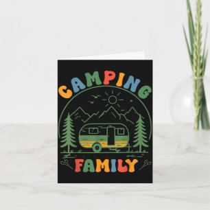Carte Famille de camping équipage de vacances d'été 2026