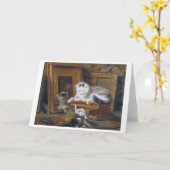 Carte Famille de chats, Henriette Ronner-Knip (Fleur jaune)