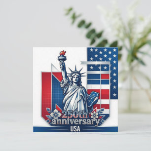 Carte Famille de la statue de la Liberté pour le 250e an