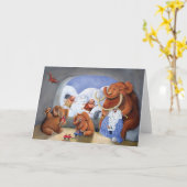 Carte Famille de mammouth laineux dans la période (Fleur jaune)