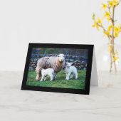 Carte Famille de moutons (Fleur jaune)