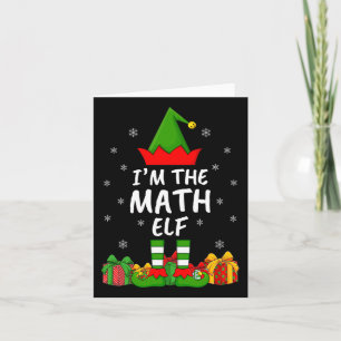 Carte Famille de Noël Matching Funny Je suis La Math Elf