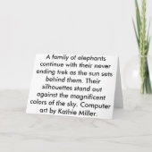 Carte Famille d'éléphant (Dos)