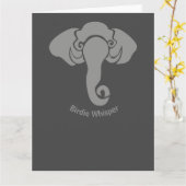 Carte Famille d'éléphants gris GOP Républicain (Fleur jaune)