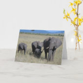 Carte Famille des éléphants (Fleur jaune)