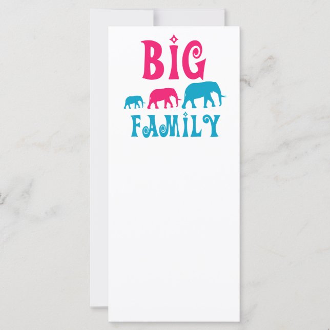 Carte Famille des gros éléphants (Devant)