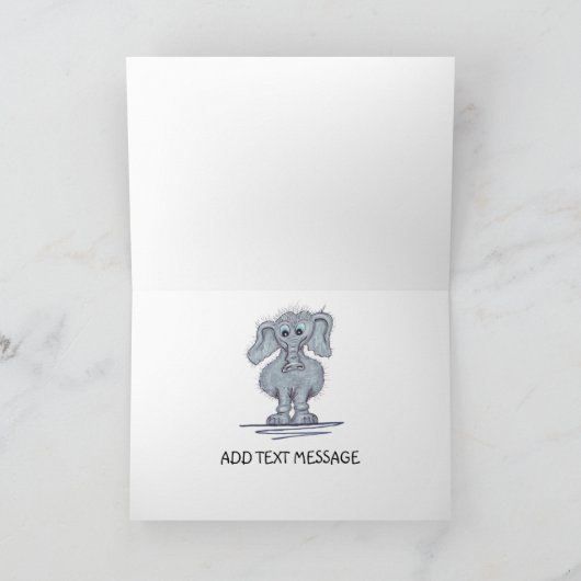 Carte Famille éléphant  (Intérieur)