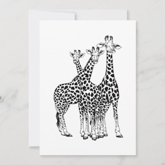 Carte Famille Giraffe (Devant)
