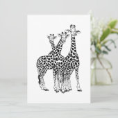 Carte Famille Giraffe (Debout devant)