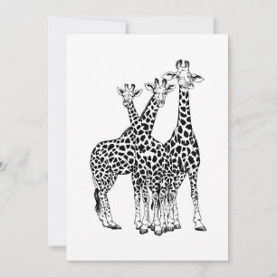 Carte Famille Giraffe