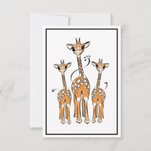 Carte Famille Giraffe