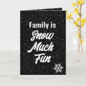 Carte Famille La Neige Beaucoup De Texte Amusant Avec Fe (Fleur jaune)