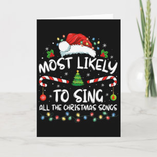 Carte Famille la plus susceptible de chanter toutes les