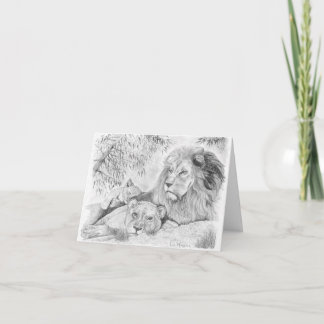 Carte Famille Lion