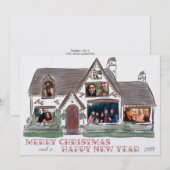 Carte famille maison de Noël Appartement (Devant / Derrière)