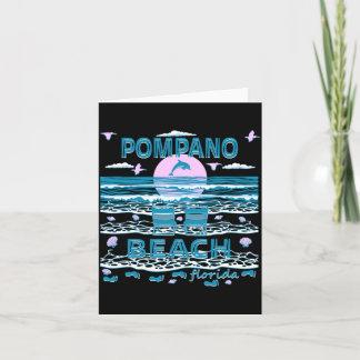 Carte Famille mignonne amoureuse des dauphins Pompano Be