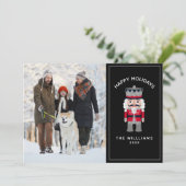 Carte Famille mignonne Noël Photo Hoiday Nutcracker (Debout devant)