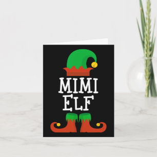 Carte Famille Mimi Elf Noël Correspondant Pj Pajama X