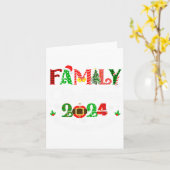 Carte Famille Noël 2024 Matching tenue Xmas Squad S (Fleur jaune)