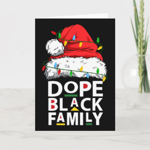 Carte Famille noire africaine Équipe afro Santa correspo
