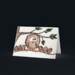 Carte Famille Owl<br><div class="desc">Six petits hiboux et une maman occupée !</div>