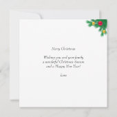 Carte Famille sur mesure, Pine Wreath & Cute Elf Christm (Dos)