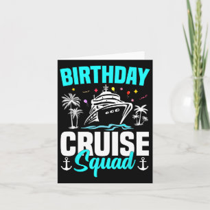 Carte Famille Vacances Groupe de jumelage Squad Birthday